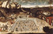 CRANACH, Lucas the Elder The Fountain of Youth Sweden oil painting artist